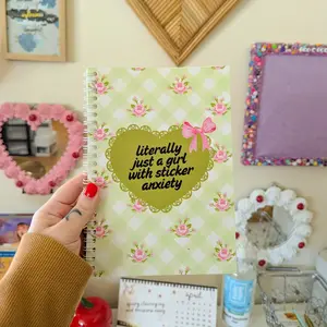 literally just a girl with sticker anxiety *sticker book*