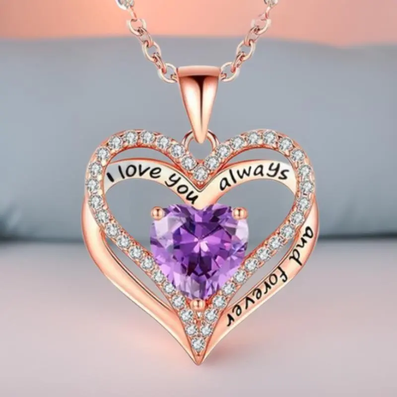 Trendy Infinity Heart Pendant Necklace for Women, Exquisite Diamond Accent Jewelry in European-American Fashion Style, Exquisite Trendy Pendant, Necklace Pendant Jewelry