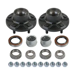 Trailer Idler Hub Kits 5 on 5" Replacement for 3500 lbs Axle 1/2"-20-22018K Set of 2