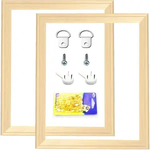 2 Set 16"x20" Canvas Stretcher Bars DIY Wood Canvas Frames Kit Wooden Art Frames for Gallery Wrap Oil Painting Posters and Canvas Arts