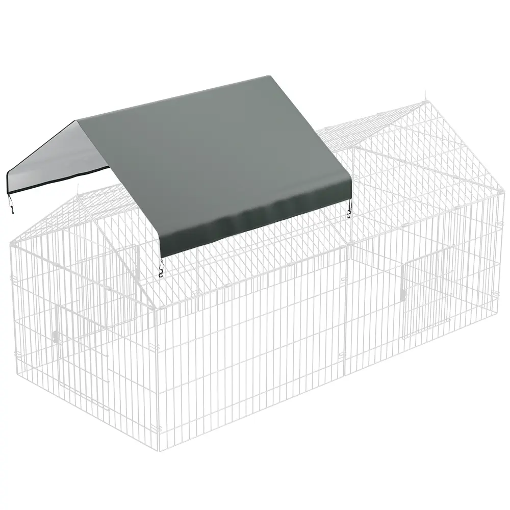 PawGiant 57"x43" Chicken Coop Cover - 210D Silver-Coated Oxford Fabric, Waterproof, UV Resistant Shade Cloth With Hooks, Heavy-Duty All-Season Protection, Patio Cover, Carport Shade for Walk-In Chicken Runs, Outdoor Furniture, All Seasons