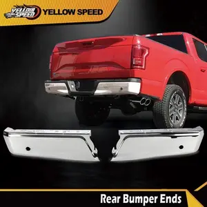 Steel Left & Right Rear Bumper Ends FO1102383 Fit For 2015-20 Ford F150