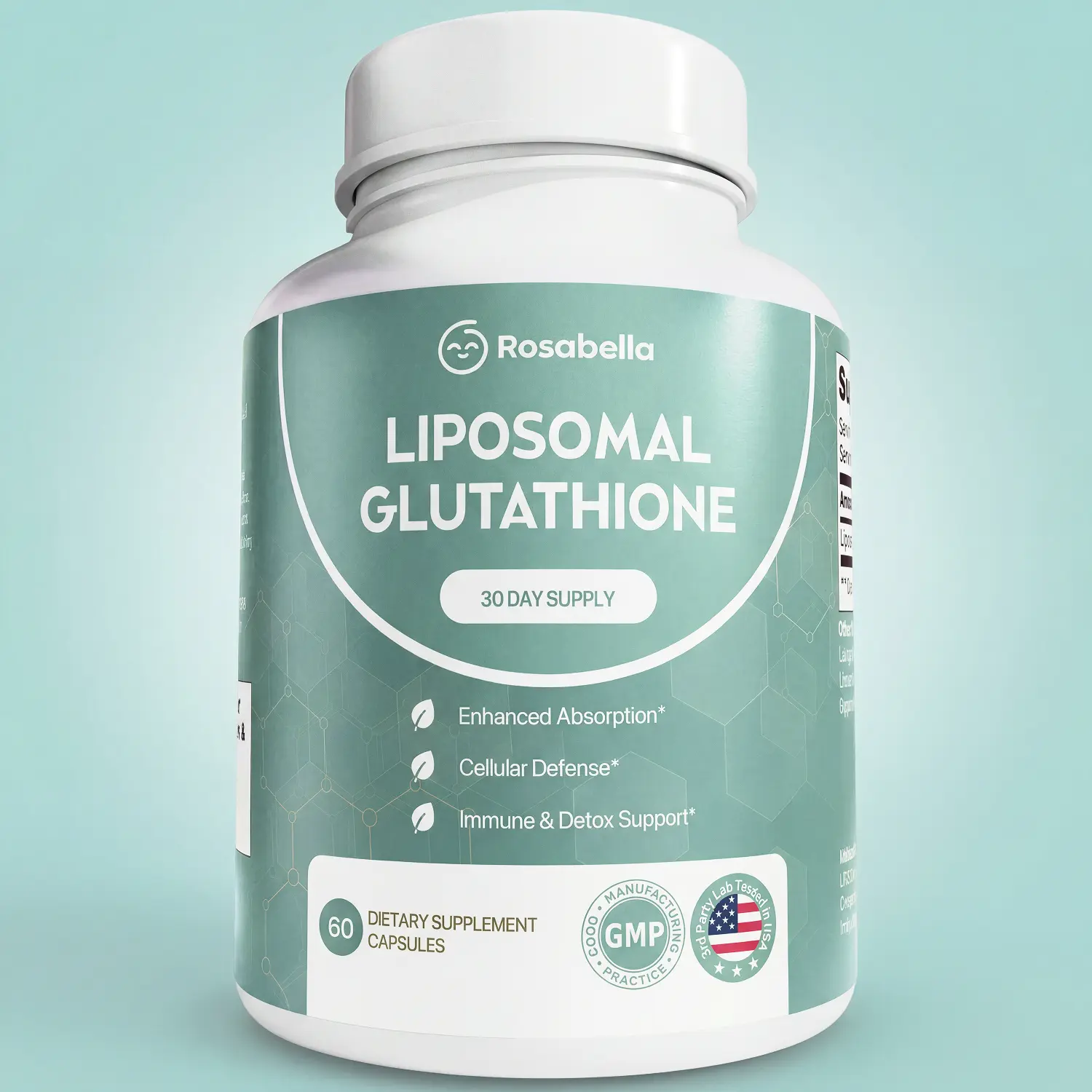Liposomal Glutathione Capsules – Skin Glow, Immune & Detox Support (60 Count) - Rosabella Liposomal Glutathione Capsules – Skin Glow, Immune & Detox Support (60 Count) - Rosabella