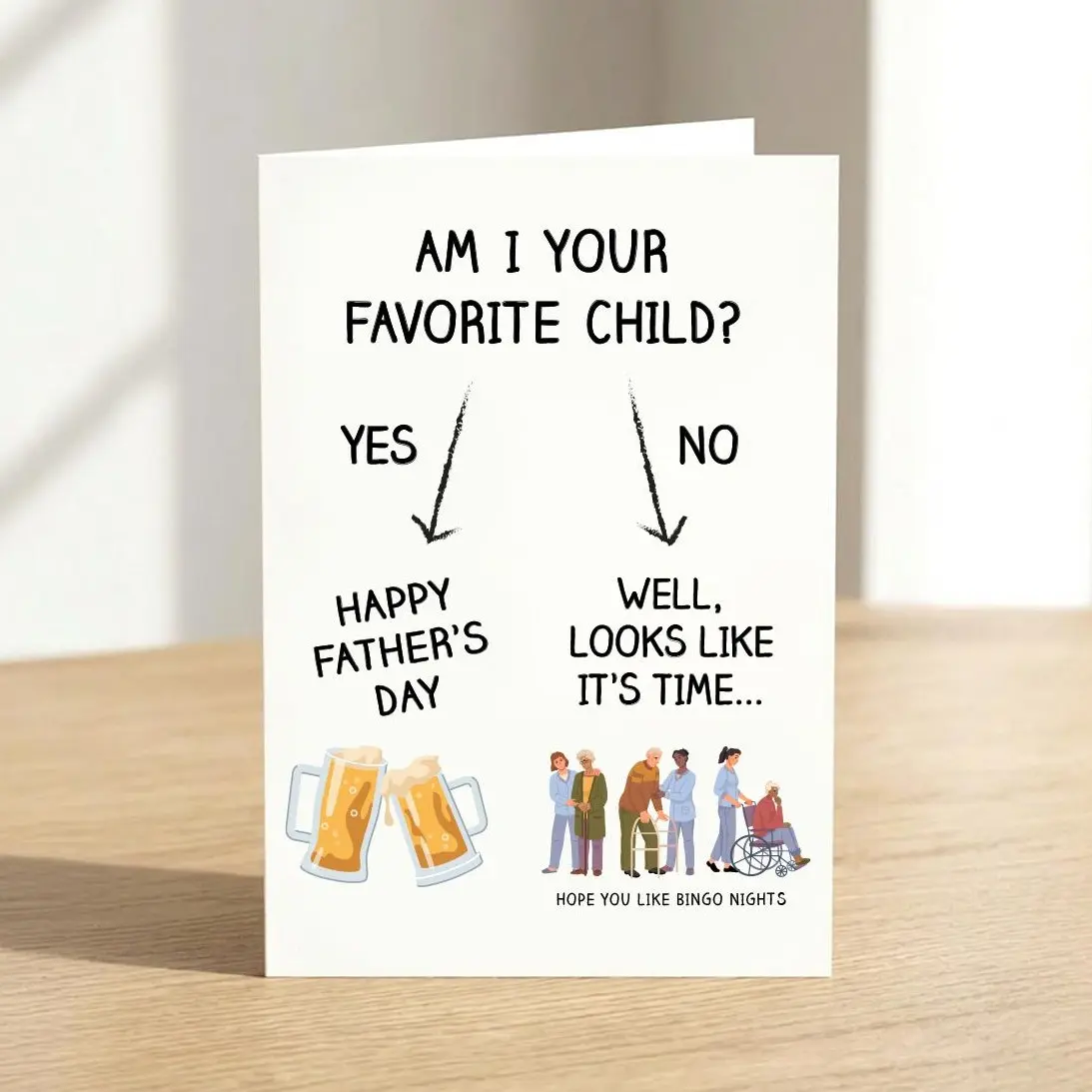 Funny Fathers Day Card for Dad CHEERS- Gag Gift Card, Blank Inside, Ready to Gift Humorous Fathers Day Card for Dad, Funny Greeting Card, Blank Inside with Envelope Funny Card for Dad, Fathers Day Greeting Card, Blank Inside Father's Day Parents joke card