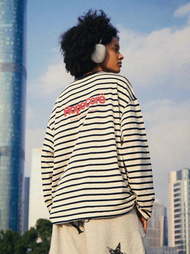 supreme pinstripe crewneck - TikTok Shop