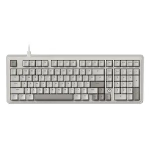 AJAZZ AK980 wired mechanical keyboard retro high-value office game 98 with column