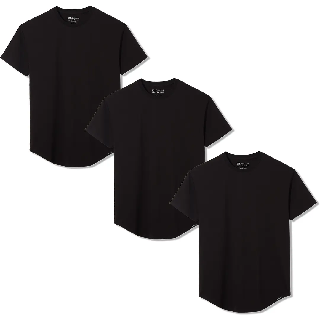 021 ESSENTIAL DROP-CUT T-SHIRT - 3 PACK BUNDLE