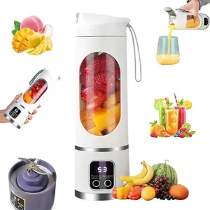 Cordless Blender - Dual 1500mah Battery & 12 Blades | 3-Speed 450ml Portable Blender| For Smoothies, Juicing, Ice Crushing, Travel, Gym