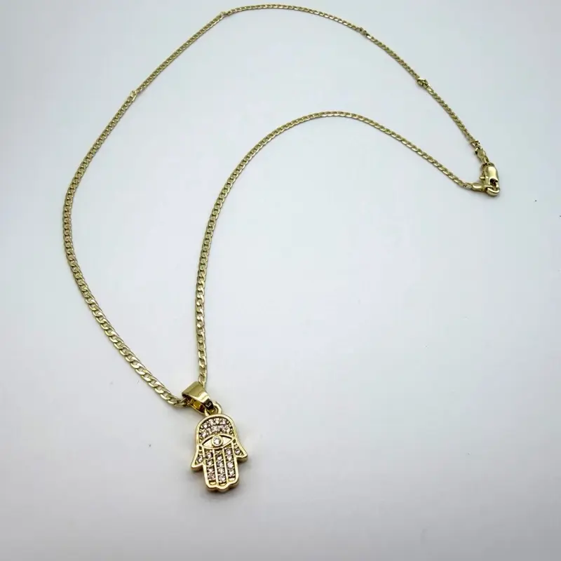 Fatima Hand Pendant Necklace, 18-in Chain