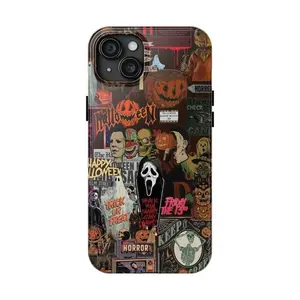 Retro Horror Halloween Tough Phone Case for iPhone 16 15 14 13 12 11
