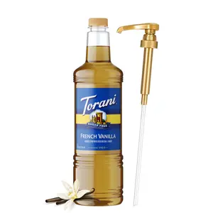 Torani Sugar Free French Vanilla Syrup 1 Liter Bottle with Pump