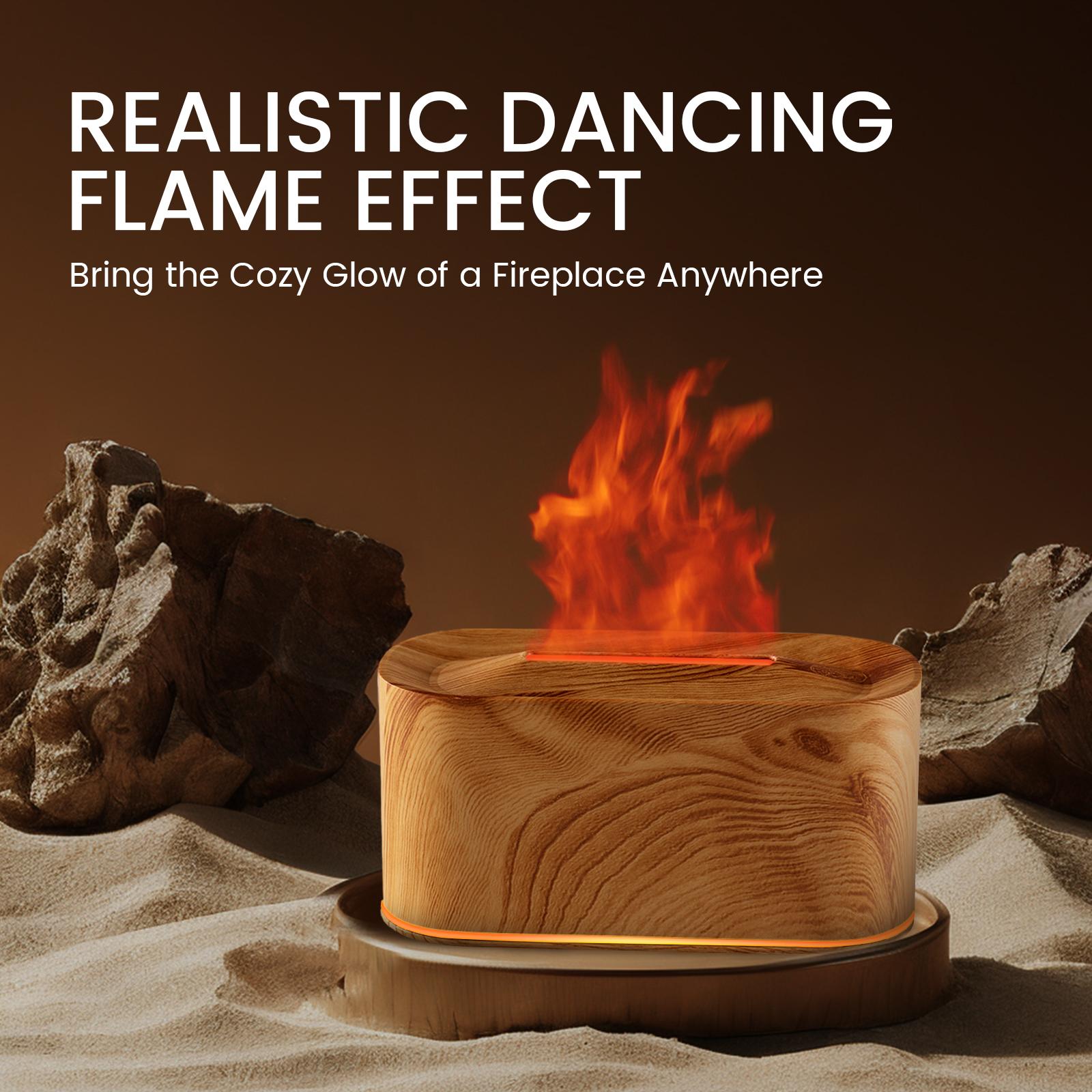 Flame Diffuser with Fire Effect – Essential Oil Aromatherapy Lamp for Bedroom, Living Room, Meditation