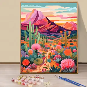Paint By Numbers Kit for Adults Beginners - 16x20in/40x50cm Color Canvas, Easy DIY Hill Acrylic Painting Set - Wall Decor for Living Room and Bedroom, Creative Gift for Birthday, Mother's Day and Christmas, Without Frame, Art Supplies