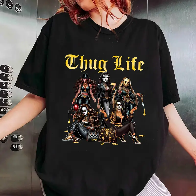 T-shirt Halloween Horreur - Personnages De Films - Taille S à 5XL - Neuf