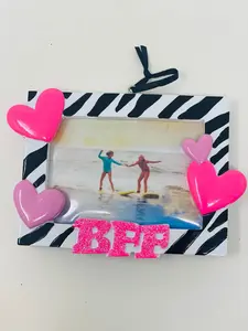 BFF Best Friends Forever Personalized Picture Frame Christmas Ornament