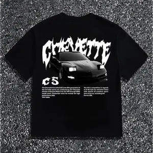 Corvette C5 T-Shirt, Retro Car Graphic Tee, Y2K Streetwear Shirt for Car Enthusiasts, Vintage Chevy Racing Fitted Crewneck Soft Classic Cotton graphic tee zac brown sphere las vegas merch funny t shirt marcus the worm merch graphic tee 90s graphic tees