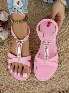 Women's Fashion Bohemian Style Flat Sandals, Casual Fashion Versatile, Perfect for Weddings Parties Outdoor Beach