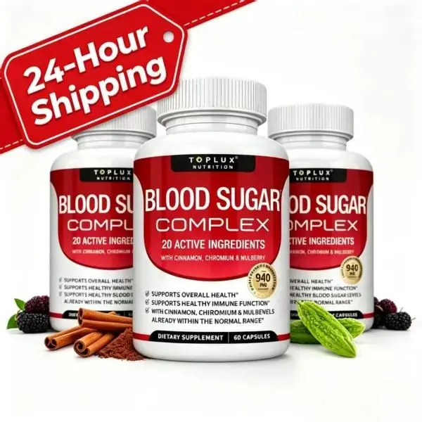 （Flash Sale 3 bottles）BLOOD SUGAR BLEND SUPPORT Alpha Lipoic Acid & Cinnamon 20 Herbs Complex 60 Caps