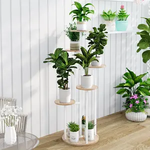 Plant Stand Indoor 6 Tier 9 Potted Multiple Flower Pot Holder for Patio Garden Balcony Living Room Corner