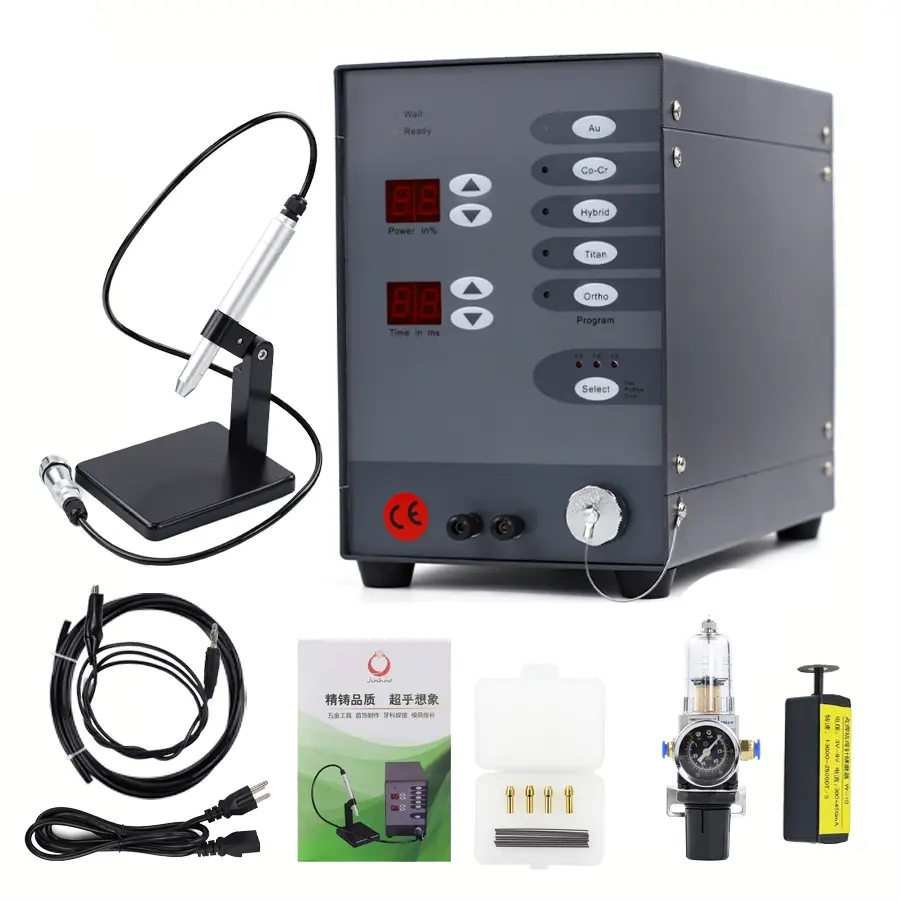 DIY Jewelry Pulse Spot Welder - 100W 110V Adjustable 50-600A Digital Machine with Argon Support, Simple Controls, Clamps for Metal (Gold, Silver, Titanium) for Permanent Jewelry Making & Repairs, Adjustable 50-600A Current