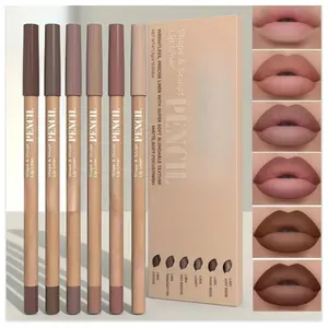 Nude Brown Lip Liner Makeup Set - Waterproof Smudge-Proof Matte Pencil Long-Lasting Durable Smooth Glide Non-Smudge Contouring Filling Layering NUDE-PINK Set