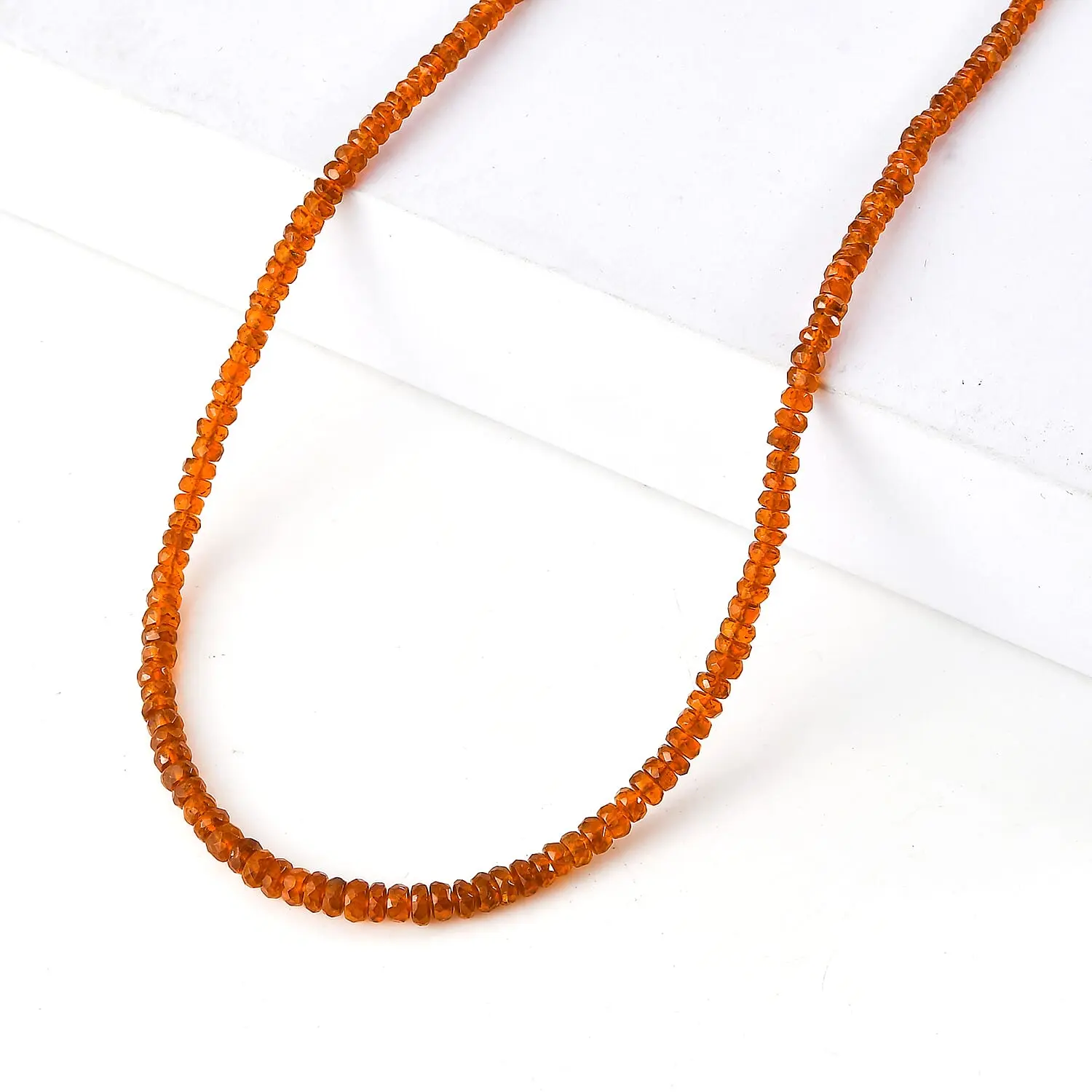 Gem Hunter Collection D'Joy Premium Orange Kyanite Beaded Necklace (18-20 Inches) in 18K Vermeil YG Over Sterling Silver 85.00 ctw