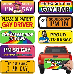 Funny Pride Car Magnets – LGBTQ Magnetic Bumper Stickers for Cars & Fridge
