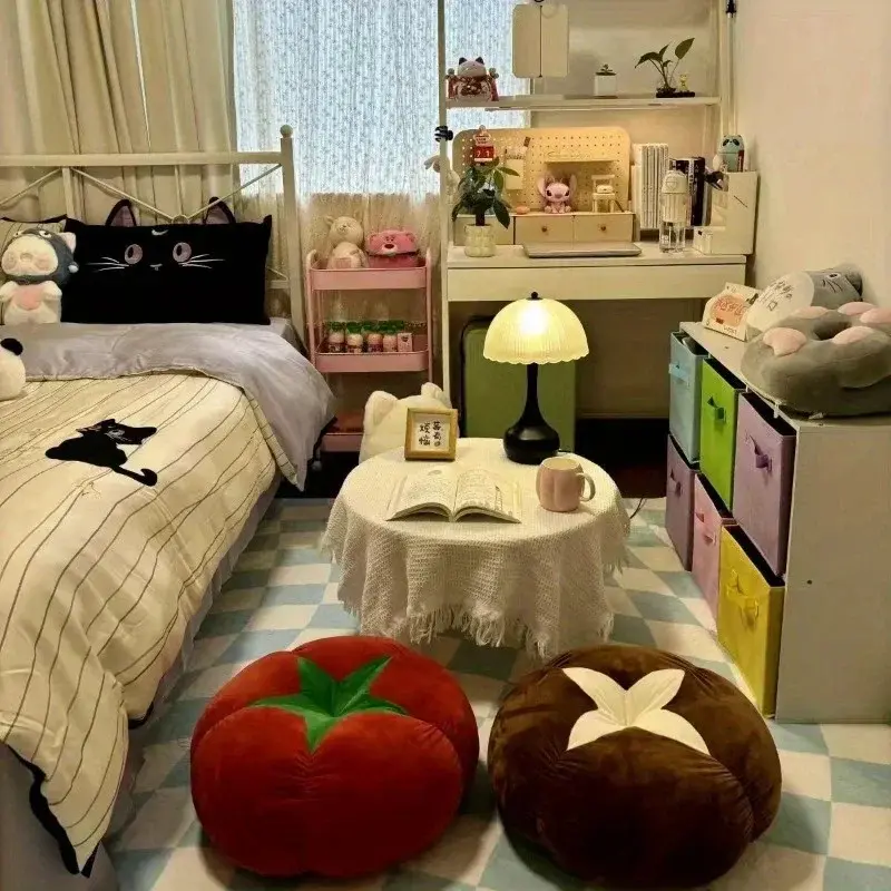 Tomato Plush Throw Pillow for Home Furniture, Soft Floor Cushion for Sofa, Chair, Bed & Living Room Decor