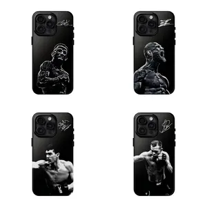 UFC Fighter Signature Phone Cases, Legendary Wrestler Collection, Iconic Wrestling Star Black Phone Cover, Gifts For American Professional Wrestling, for iPhone17 ProMax /16/15/14/13/12/11 Plus for Samsung phones, suitable for both men and women