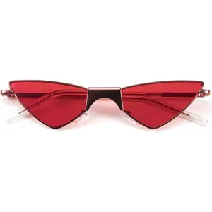 FEISEDY Small Cat Eye Sunglasses Women PUNK Party Metal ROCK Candy Color Glasses B2721