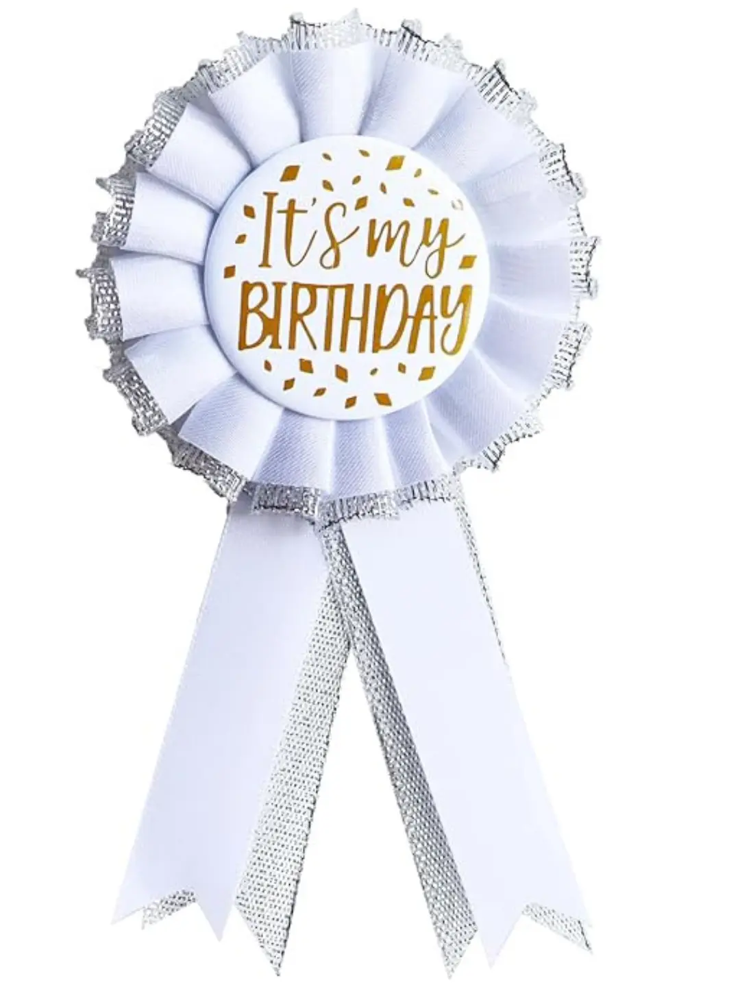 Its My Birthday Pins Happy Birthday Button Pin Satin Grosgrain Ribbon Badge Brooch Pins for Women Men