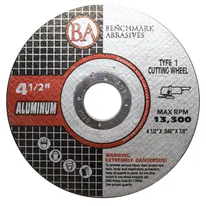 Grinder Cut Off Wheels 4 1/2 Inch Aluminum Oxide Thin Type 1 Angle Grinder Cutting Disc for Aluminum, Copper - with 7/8" Arbor Hole, Fast Grinder Cutting Wheel - 25 Pack