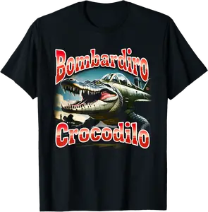 Bombardiro Bombardino Crocodilo Funny Italian Brainrot Meme T-Shirt - Kadashya Shop 46B0F3M1FBXX