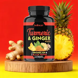 Balincer Turmeric & Ginger MAXX - with Bromelain, Quercetin & Black Pepper for Digestive & Immune Support, 120 Capsules