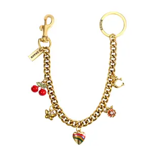 Cute Cherry Bag Charm - Multi-Pendant Keychain for Women Trendy Alloy Purse Chain Bag Accessory