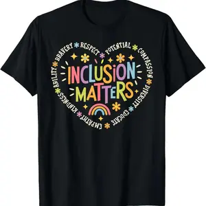 Tee Inclusion Matters Special Education Teacher Autism Awareness T-Shirt T-Shirt with Look