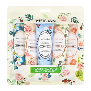 5PCS Pack Hand Cream, Natural Botanical Scented Hand Cream, Moisturizing Hand Cream Gift Set Travel Contains Floral Scented Hand Cream