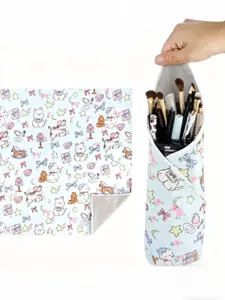 Women Portable Travel Makeup Bag, Travel Beauty Bag, Large Capacity Skincare Storage Pouch, Magic Tape Multi-Purpose Cosmetics Organizer, Ideal for Lazy Users, Travel Cosmetic Bags