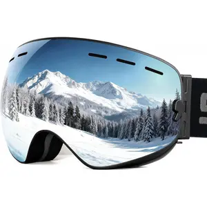 Ski Goggles Over Glasses - Snow Goggle for Men Women Youth Snowboard Skiing - UV400 Anti-Fog Snowmobile Goggles