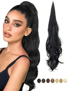 Synthetic Ponytail Hair Extension Long Pony Tail Hair For Women Flexible Wrap Around Ponytail Hairpiece for Daily Use Accessory