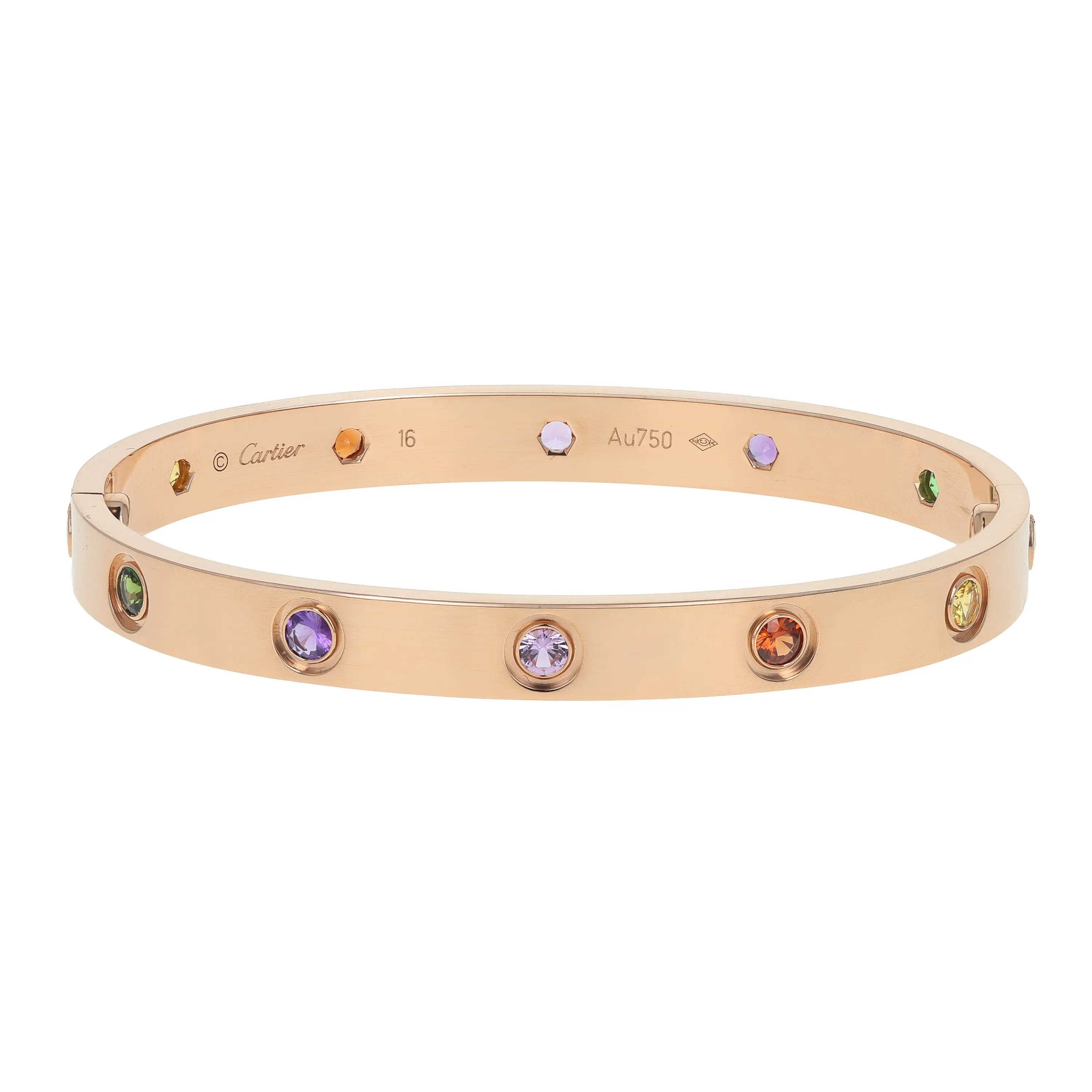 Pre-owned Cartier Love Bangle Bracelet Size 16