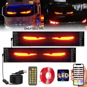 Programmable LED Sign Scrolling Display, Flexible USB 5v RGB Matrix Panel, Bluetooth-compatible APP Control, Custom Text, Dimmable Light Up Board