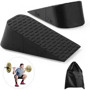 Squat Wedge Elevated Squats Block: Portable Knees Over Toes Ergonomic Equipment Calf Raise Exercise Platform for Full Range of Motion Improve Strength Stability and Mobility