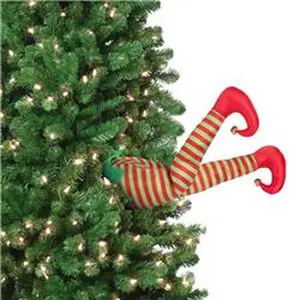 Red Elf Kickers Christmas Decoration, Festive Home Party Decor Supply
