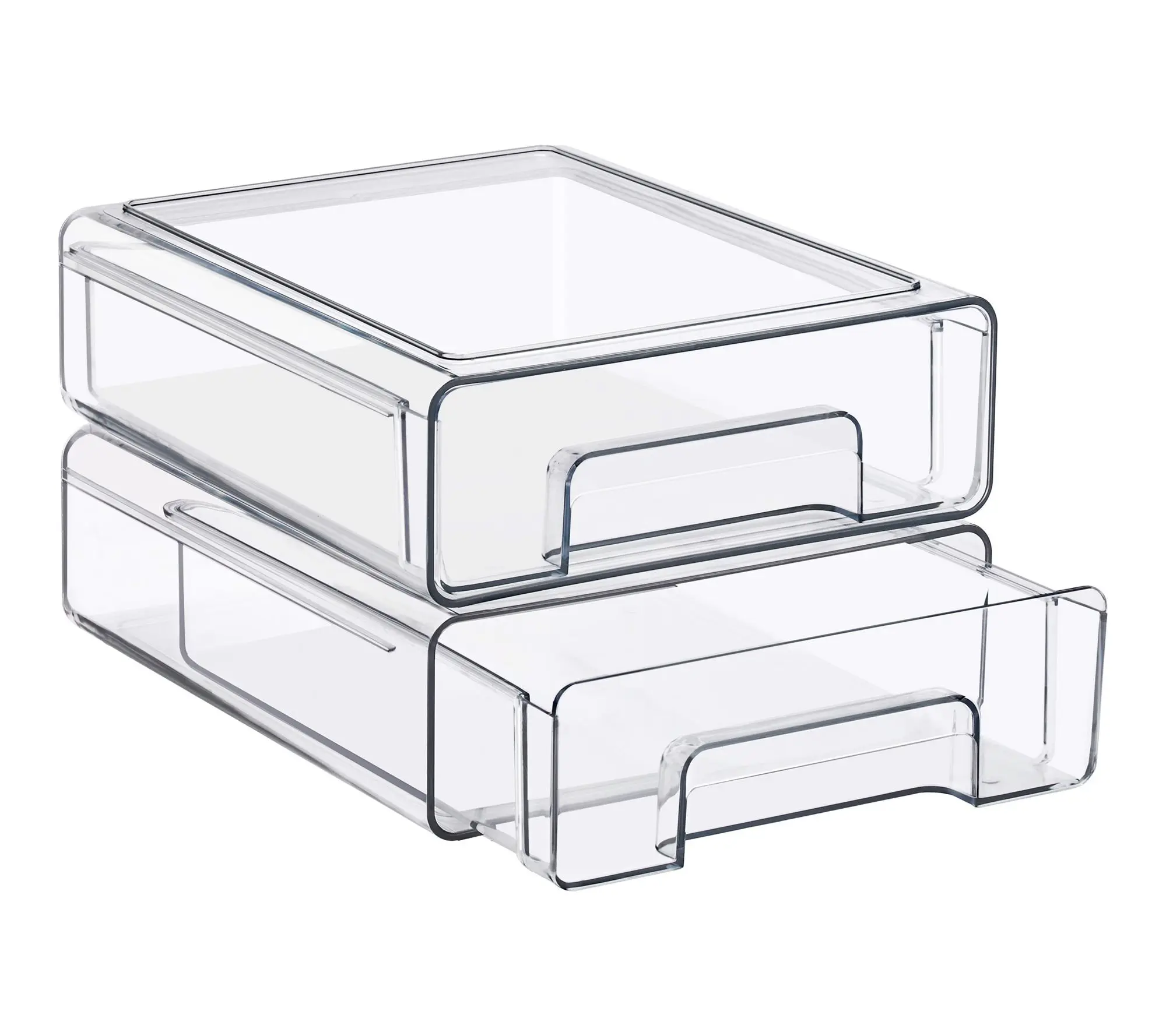 Sorbus Clear Stackable Storage Drawers with Handles - Sets