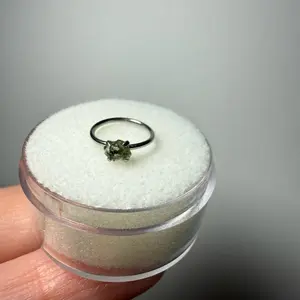 Raw Moldavite Hoop Nose Hoop Earring Hoop 316L Surgical Steel Hypoallergenic Jewelry