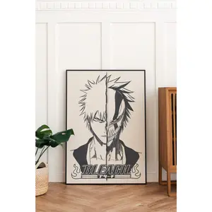 Bleach Ichigo Kurosaki Manga Poster, Anime Poster Wall Decor Print.