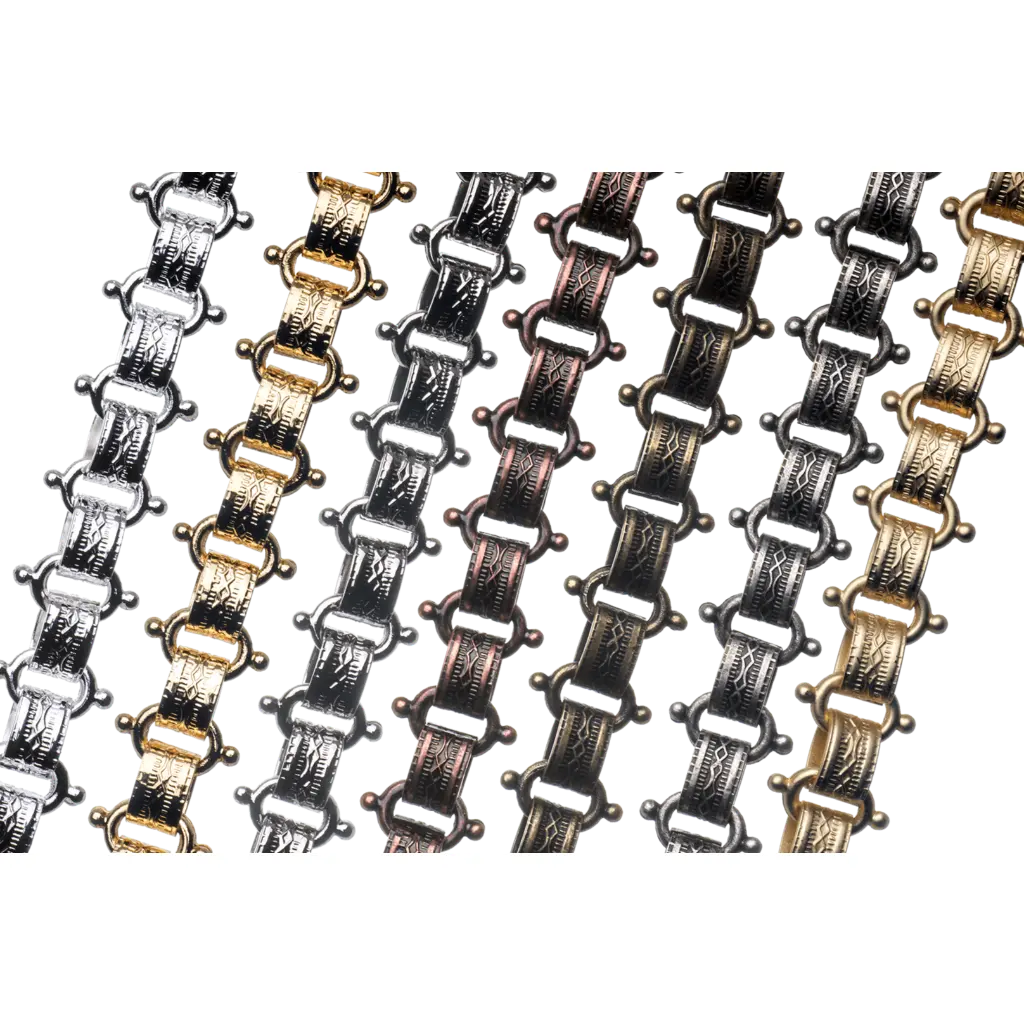 Vintage Textured Book Chain measures 12mm sold by the Foot - CH 843