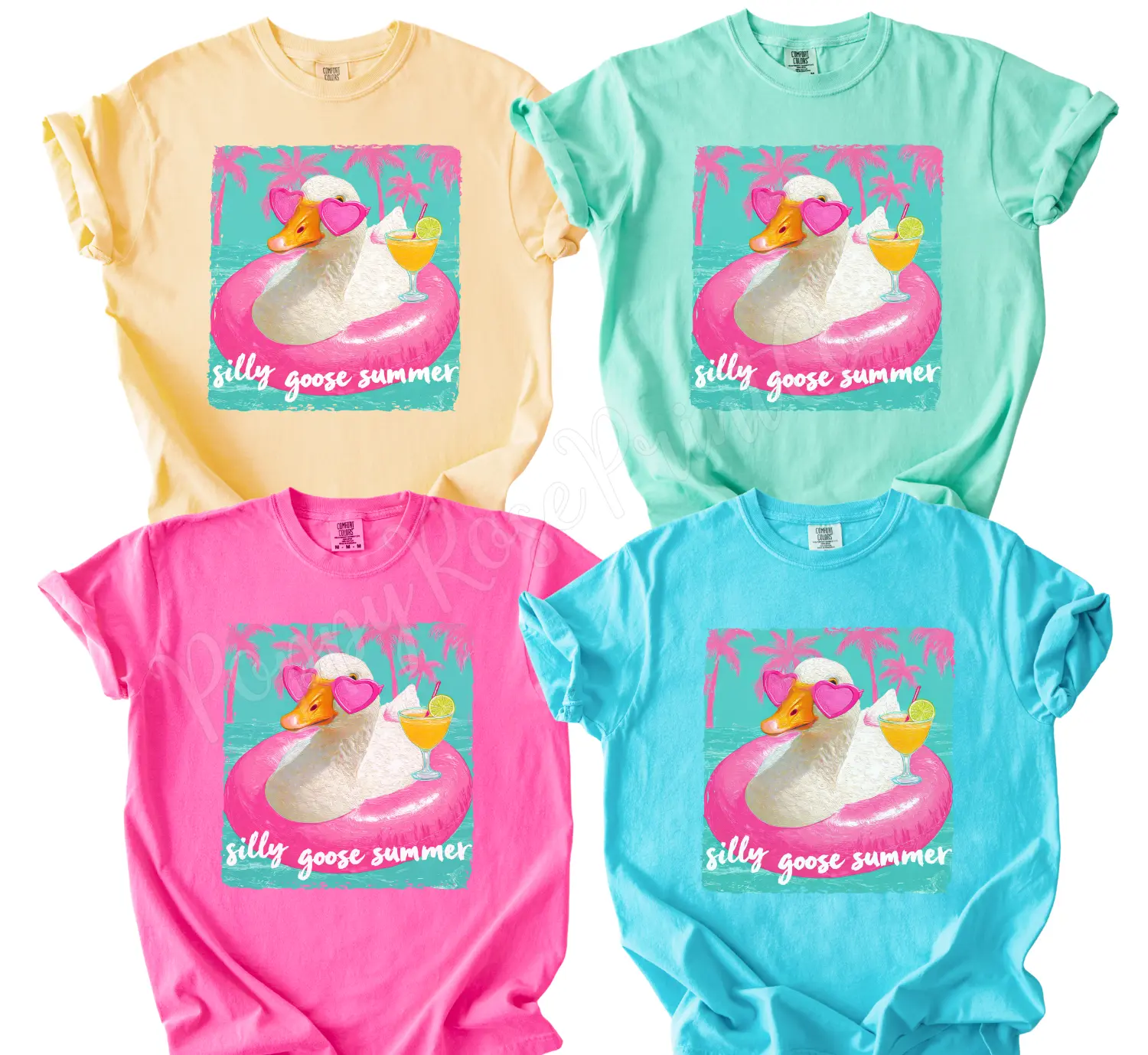 Silly Goose Sumer Shirt Comfort Colors, Trendy Women's Tshirt