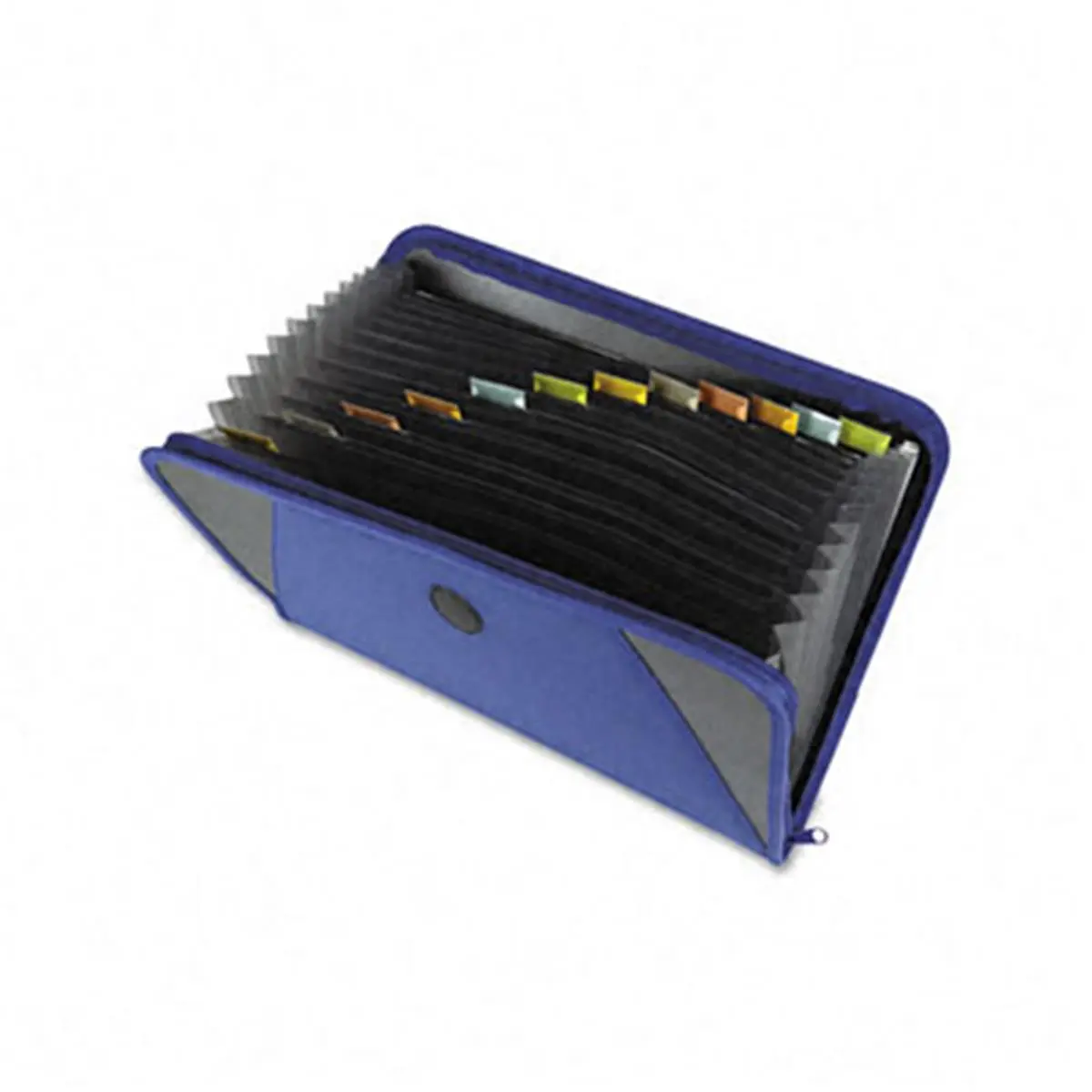 C-Line 48105 Blue Expanding File Portfolio with Zipper, 13-Pocket Letter Organizer, Color Coded Inserts, Tabbed Dividers, Easy Access, Keeps Documents Organized, Safe and Secure